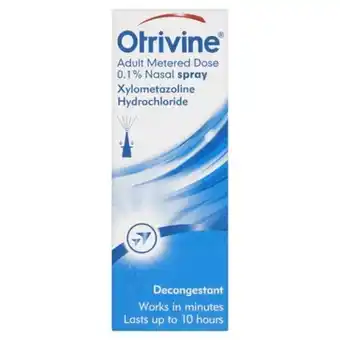 Lloyds Pharmacy Otrivine adult metered dose nasal spray offer