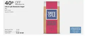 Costco Tate & lyle demerara sugar offer