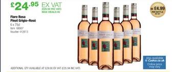 Costco Fiore rosa pinot grigio-rosé offer