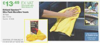 Costco Kirkland signature ultra plush microfibre towels offer