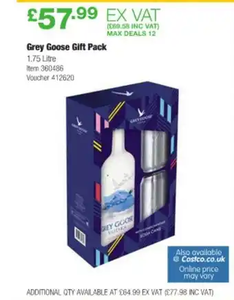 Costco Grey goose gift pack offer