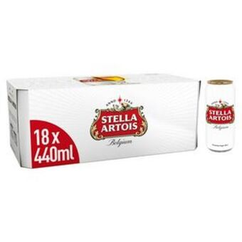 Sainsbury's Stella artois premium lager beer cans 18x440ml offer
