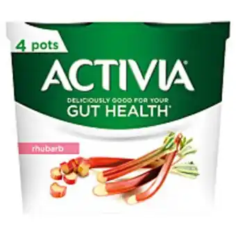 Activia rhubarb gut health yogurt 4pk