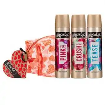 Home Bargains Impulse be spontaneous beauty bag gift set offer