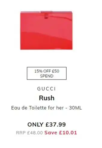 Gucci Rush Eau de Toilette for her 30ml