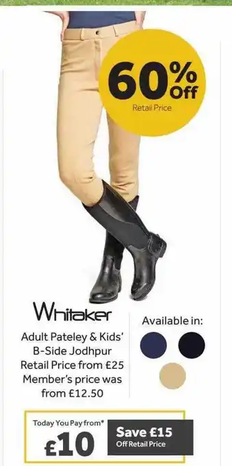 GO Outdoors Whitaker adult pateley & kids' b-side jodhpur offer