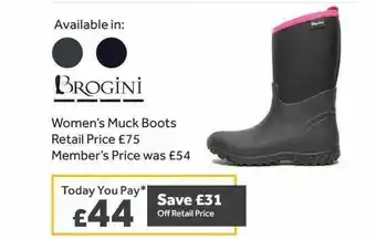 GO Outdoors Women's muck boots brogini offer