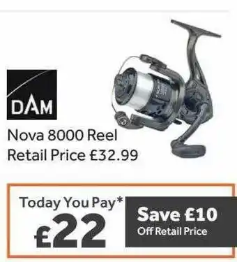 GO Outdoors Nova 8000 reel dam offer