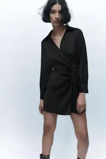 ZARA Satin wrap dress offer