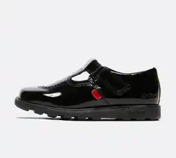 Kickers infant girls fragma t-bar patent leather black
