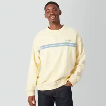 Kickers Kickers men's brushed back crew sweatshirt cream offer