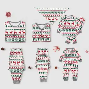 Patpat Patpat allover christmas print long-sleeve family matching pajamas set(flame resistant) offer