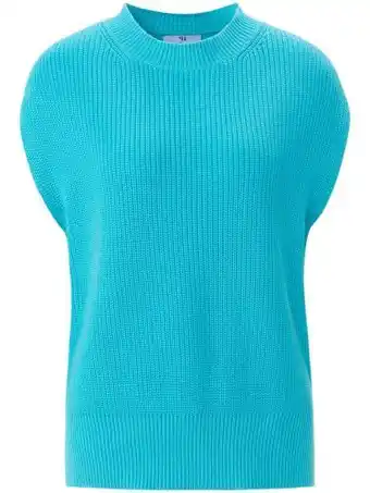 Peter Hahn Sleeveless jumper in 100% cotton peter hahn turquoise size: 12 offer