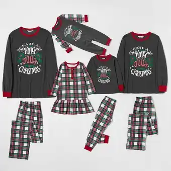 Patpat Patpat mosaic family matching holly jolly christmas pajamas set（flame resistant） offer