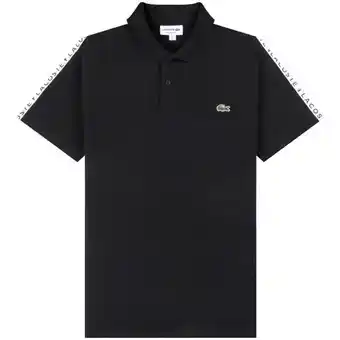 Pockets Lacoste 'tape detail' polo black offer