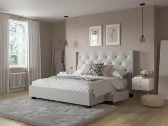 Bensons for Beds Retro upholstered bed frame offer
