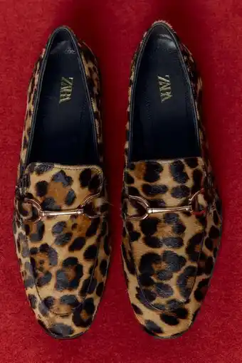 Animal print loafers