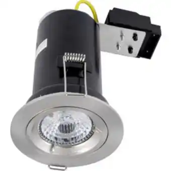 Toolstation Led 9w fire rated dimmable gu10 downlight satin chrome 650lm offer