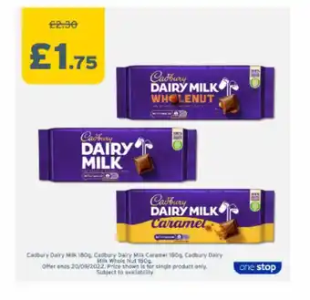 One Stop Cadbury dairy milk cadbury dairy milk caramel cadbury dairy milk whole nut offer