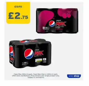One Stop Pepsi max 6 pack pepsi max cherry 6 pack offer