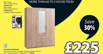 JYSK Vellerup wardrobe offer
