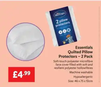 Lidl Essentials quilted pillow protectors 2 pack offer