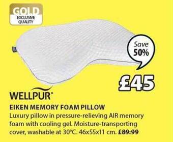 JYSK Eiken memory foam pillow offer