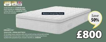 JYSK Gold s120 spring mattress offer