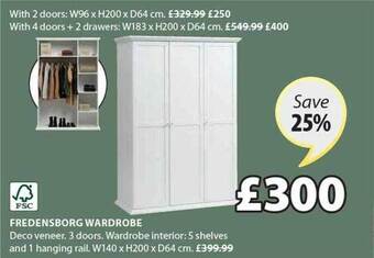JYSK Fredensborg wardrobe offer