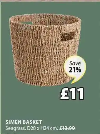 JYSK Simen basket offer