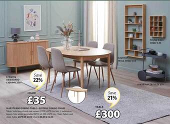 JYSK Marstrand dining table + bistrup dining chair offer