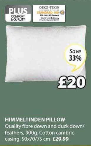 JYSK Himmeltinden pillow offer