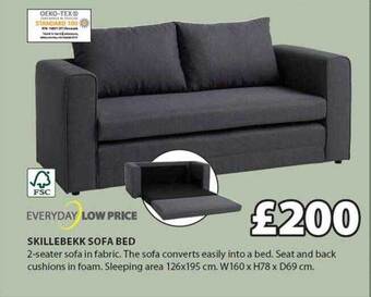 JYSK Skillebekk sofa bed offer