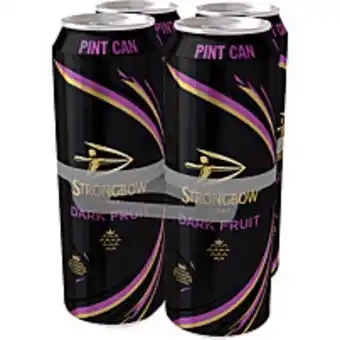 McColl's Strongbow dark fruit cider pint can 4x568ml offer