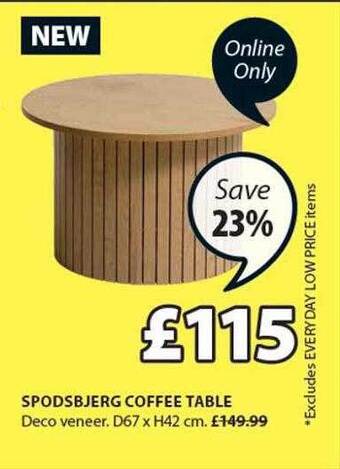 JYSK Spodsbjerg coffee table offer