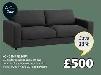 JYSK Kongsmark sofa offer