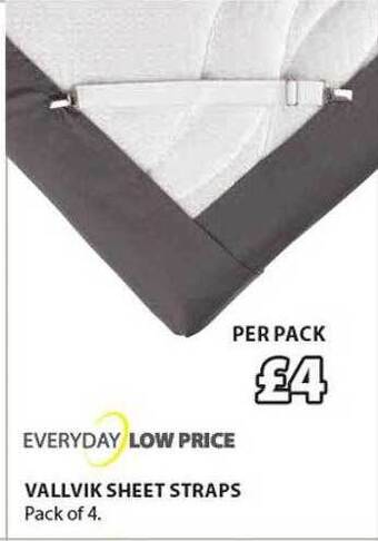 JYSK Vallvik sheet straps offer