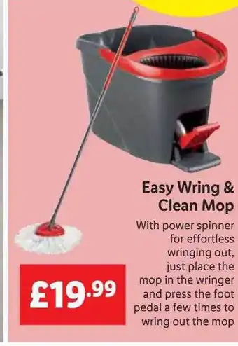 Lidl Easy wring & clean mop offer