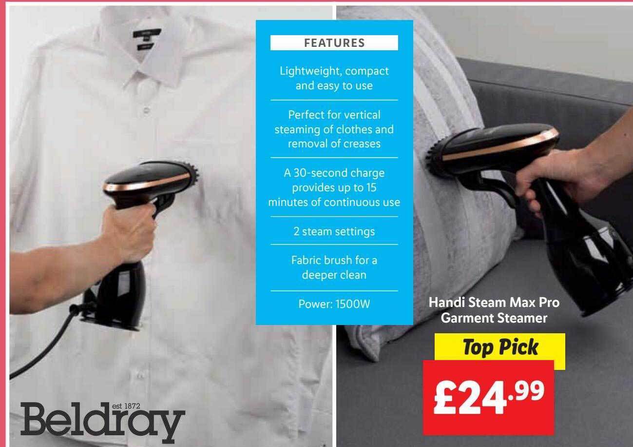 beldray 1500w handi steam max pro