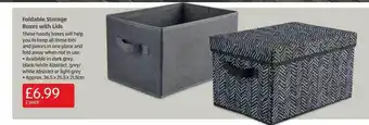 Aldi Foldable storage boxes with lids offer