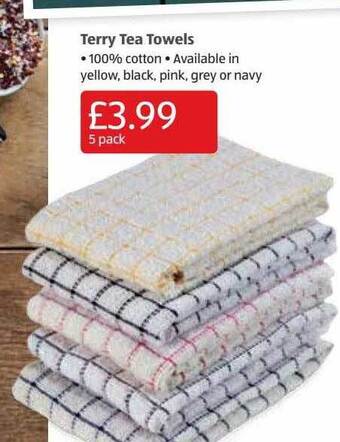 Aldi Terry tea towels offer
