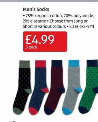 Aldi Men's socks offer