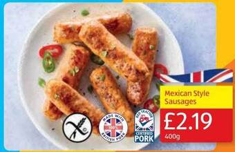 Aldi Mexican style sausages offer