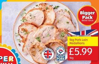Aldi 1kg pork loin medallions offer
