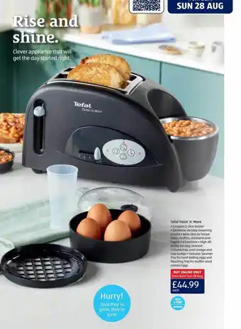 Aldi Tefal toast'n more offer