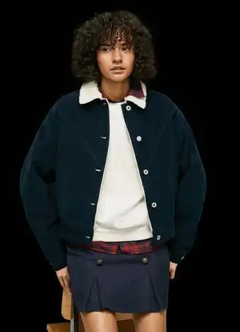 Pepe Jeans Hadley cord corduroy and sheep jacket offer