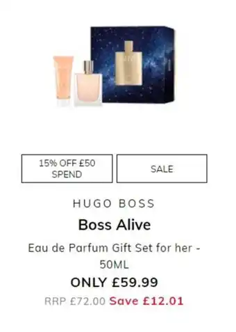 The Perfume Shop Hugo Boss - Boss Alive 50ml offer