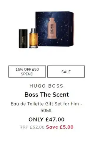 The Perfume Shop Hugo Boss - Boss The Scent 50ml offer