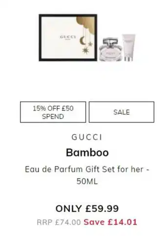 The Perfume Shop Gucci - Bamboo 50ml offer
