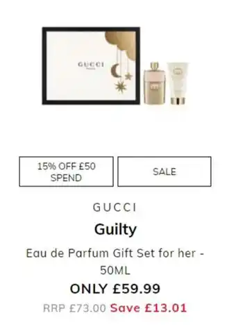 The Perfume Shop Gucci - Guilty 50ml offer